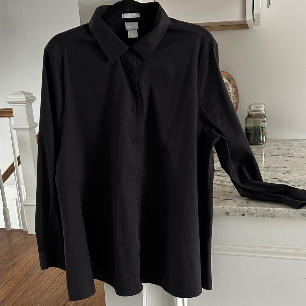 Chico's Black Button-Up Blouse